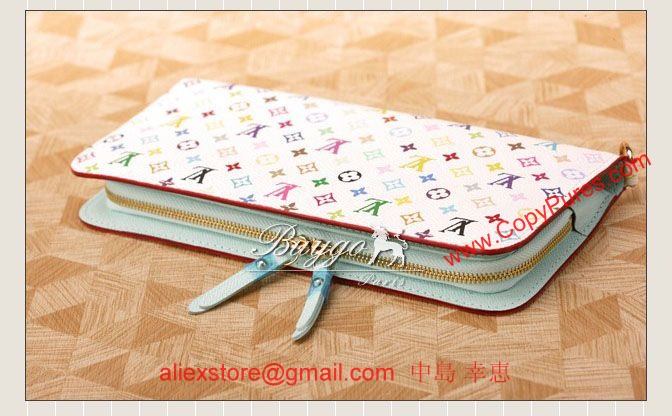 LOUIS VUITTONルイヴィトン モノグラム M93753 ポルトフォイユアンソリットブロン×アニス長財布